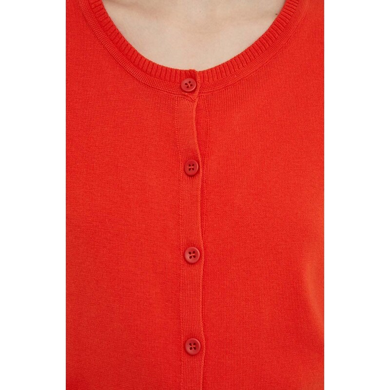 United Colors of Benetton cardigan in cotone colore rosso