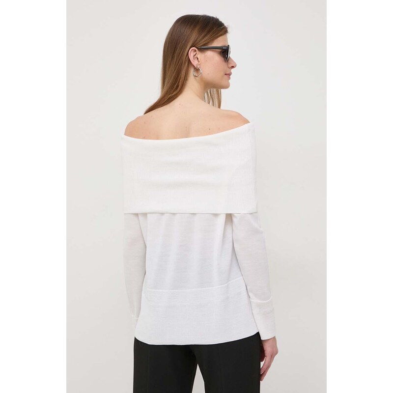 Max Mara Leisure maglione in lana donna colore bianco