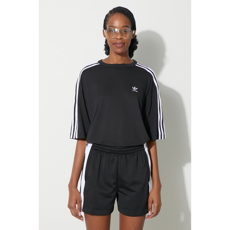 adidas Originals t-shirt 3-Stripes Tee donna colore nero IU2406