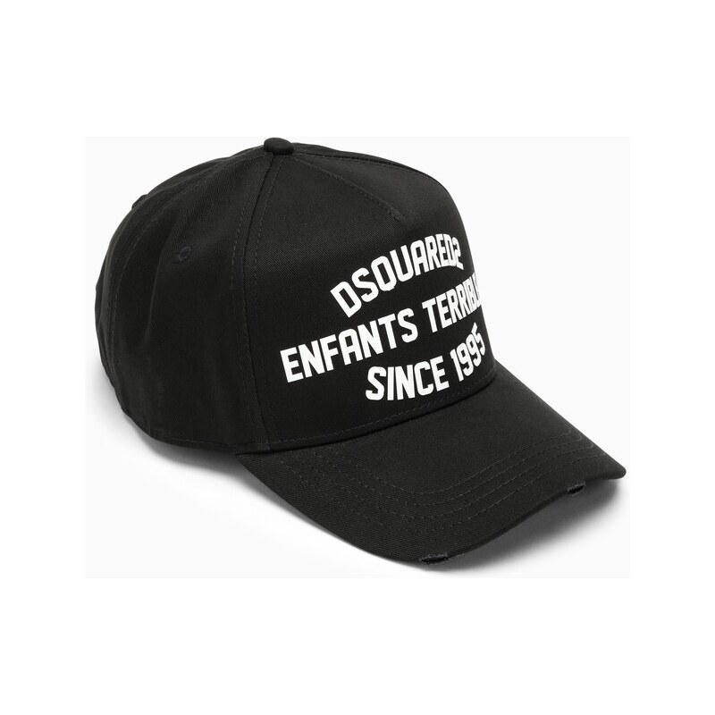 Dsquared2 Cappello con visiera nero con scritta logo