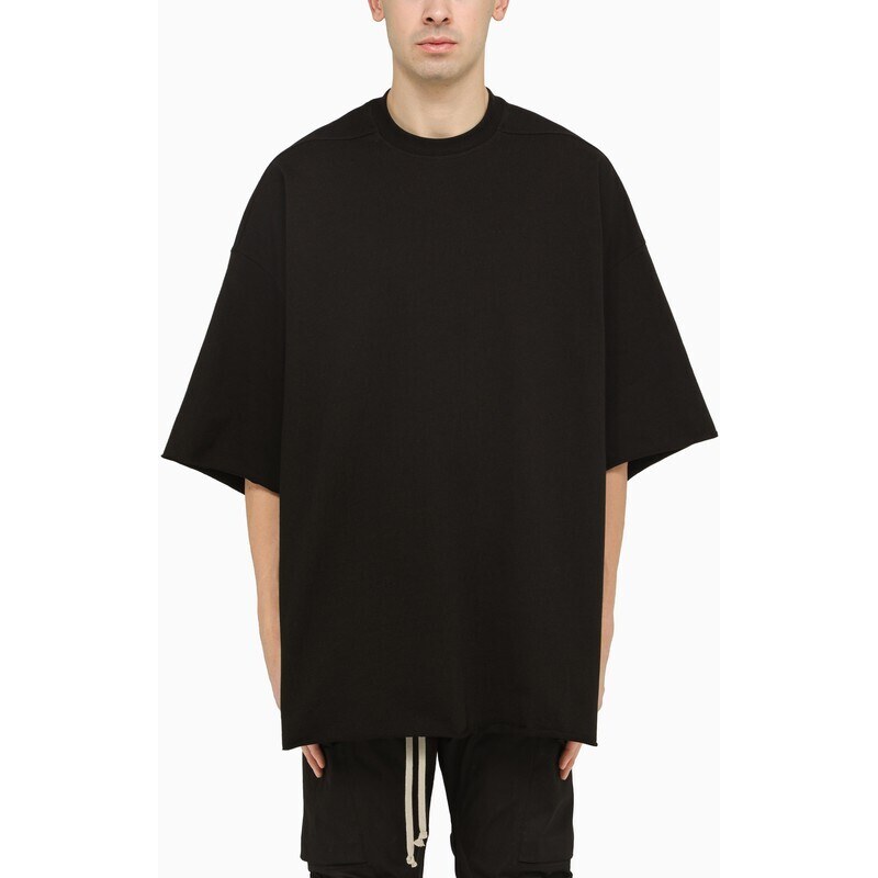 Rick Owens T-shirt oversize Tommy T nera in cotone