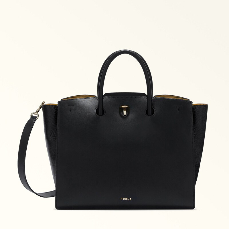 Furla Nero Pelle Women Handbag