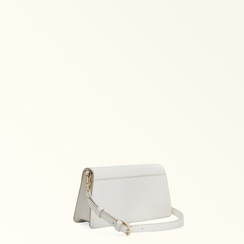 Furla Metropolis Borsa A Spalla Marshmallow Bianco Pelle Di Vitello