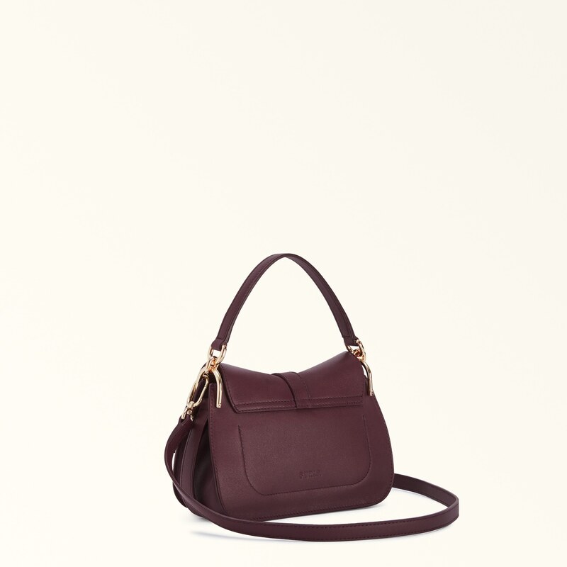 Gave Lux Borsa a Mano Donna in Pelle Ruga Taupe 27x23x12 cm