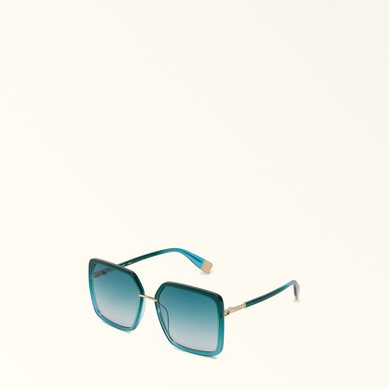 Furla Sunglasses Sfu622 Occhiali Da Sole Jasper Verde Metallo + Metallo Donna