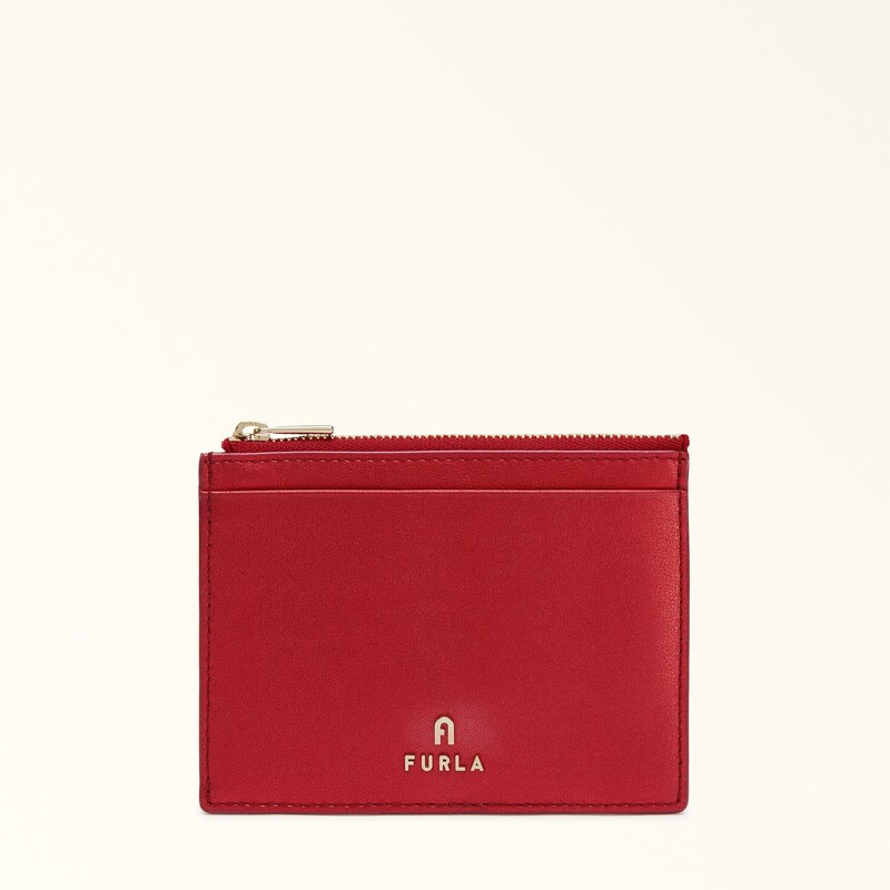 Porta Carte Di Credito In Pelle Con Cerniera, Blocco RFID, Colore Rosso Rosa, Design A Fisarmonica, 12 Slot