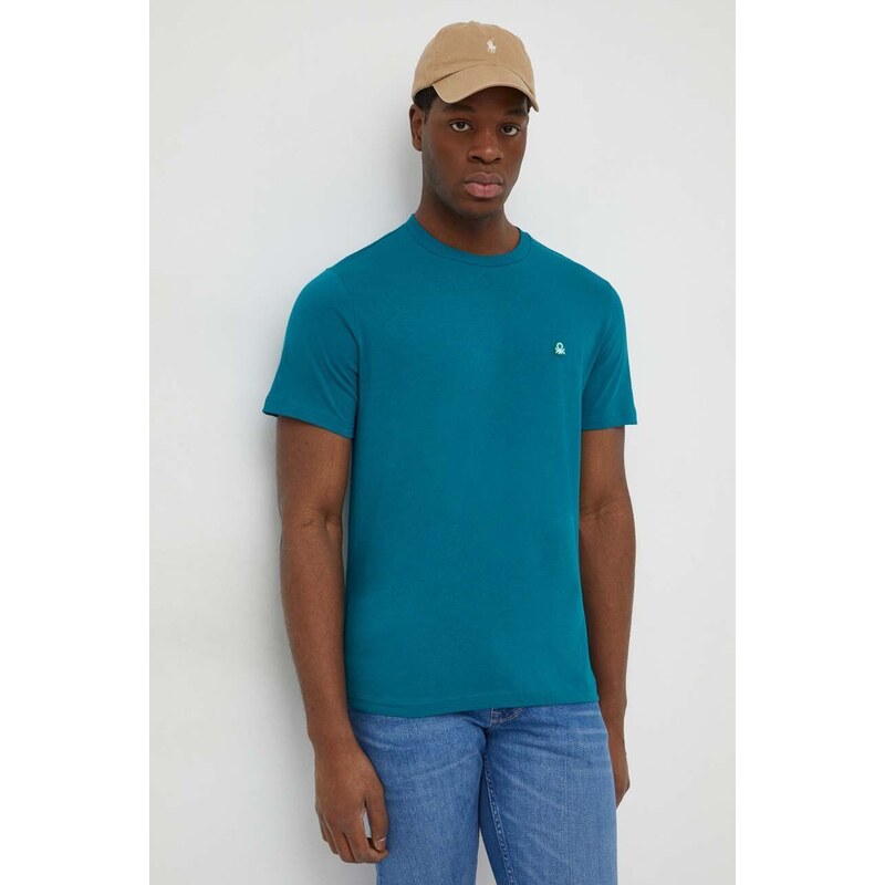 United Colors of Benetton t-shirt in cotone uomo colore verde