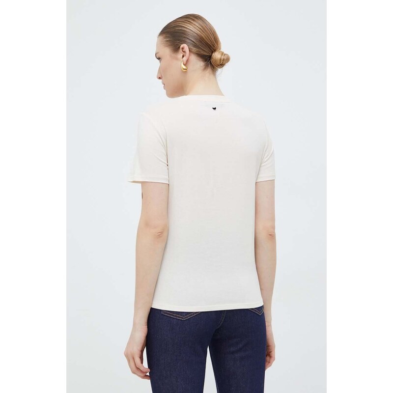 Weekend Max Mara t-shirt in cotone donna colore beige