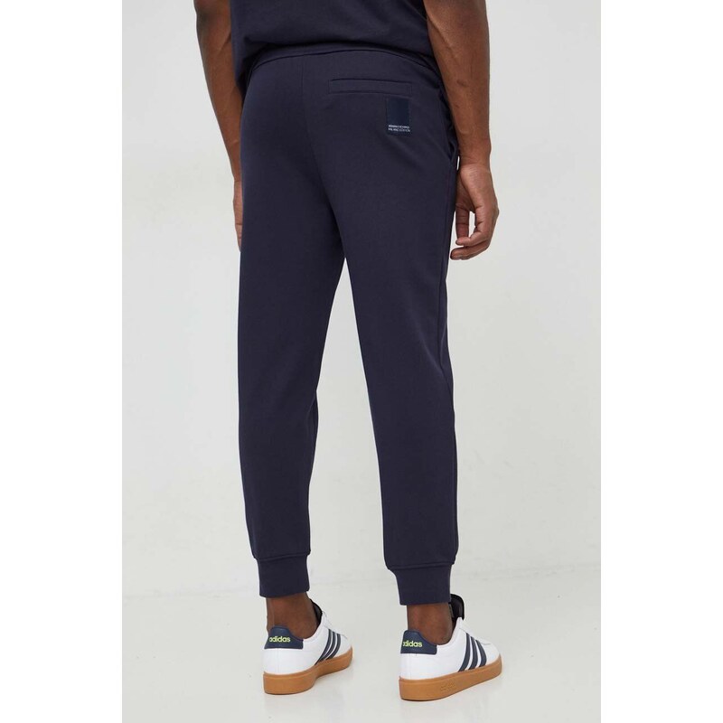 Armani Exchange pantaloni da jogging in cotone colore blu navy