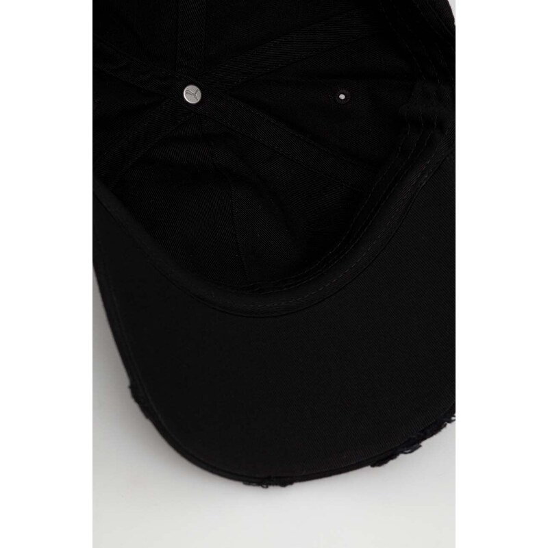 Puma berretto da baseball in cotone PUMA X SWAROVSKI colore nero con applicazione