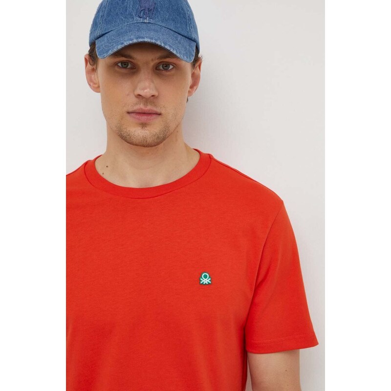 United Colors of Benetton t-shirt in cotone uomo colore rosso