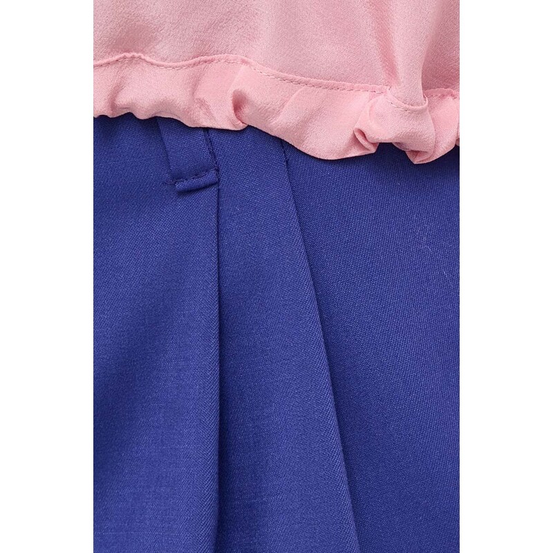 Liviana Conti pantaloni in misto lana colore blu