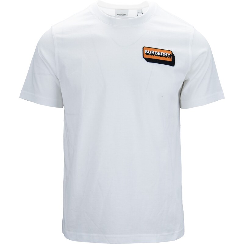 BURBERRY 8056032 T-Shirt-M Bianco Cotone, Elastan