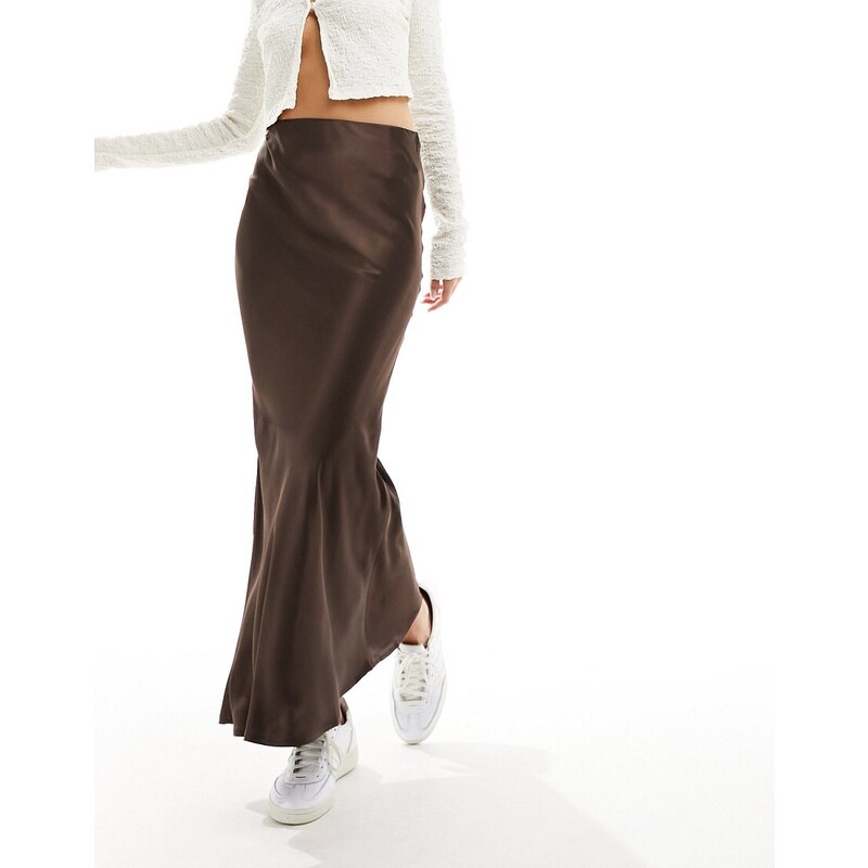 Stradivarius Marrone Gonne Lunghe Stradivarius Ruffled Gonna A