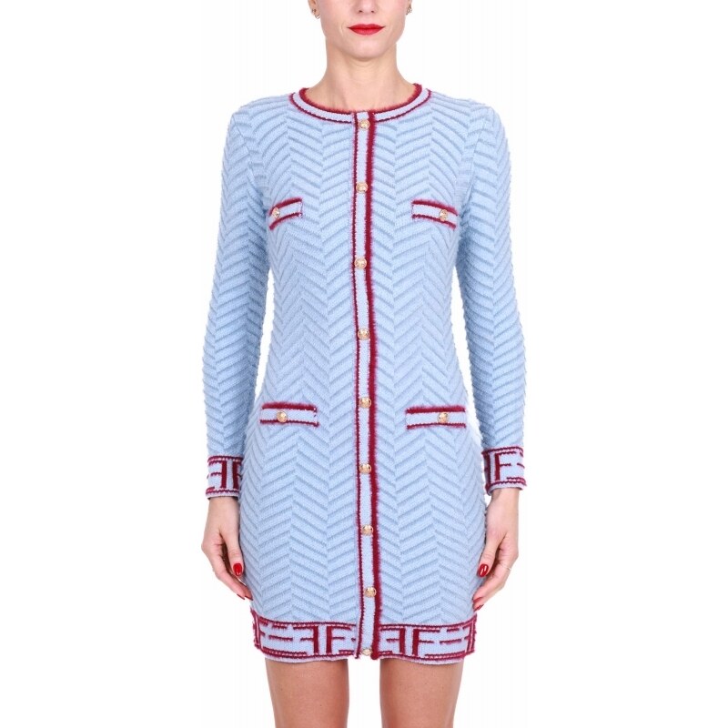 Fracomina ABITO CORTO IN MAGLIA, AZZURRO