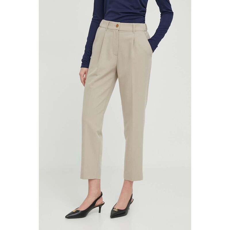 Sisley pantaloni donna colore beige