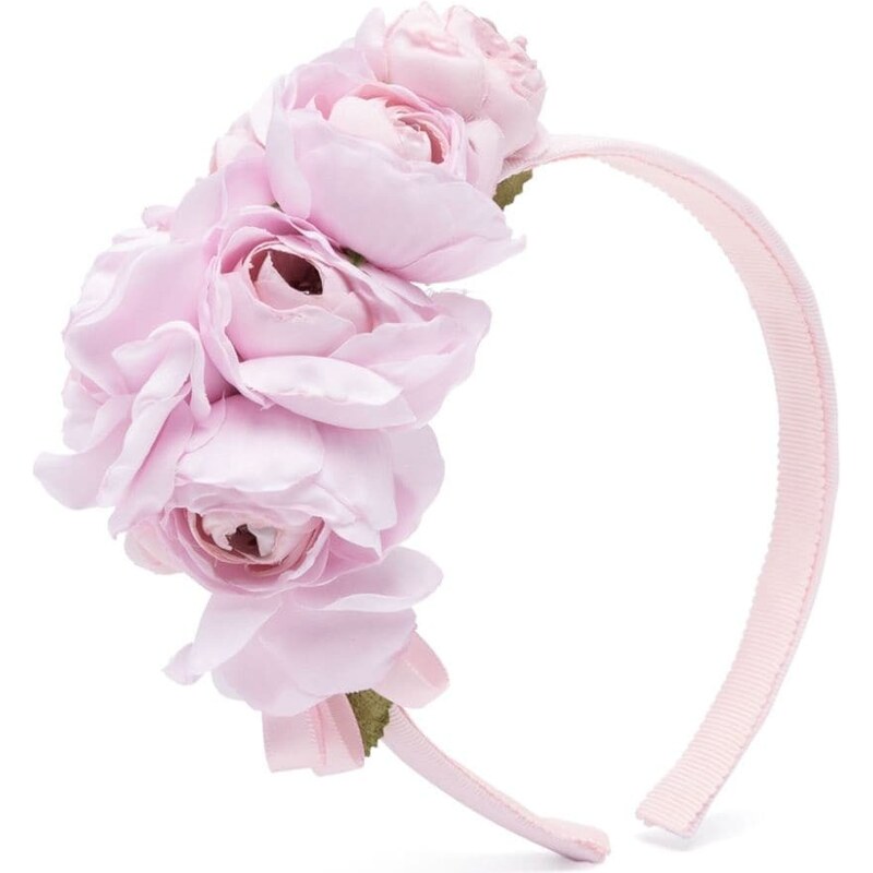 MONNALISA KIDS Cerchietto rosa con bouquet