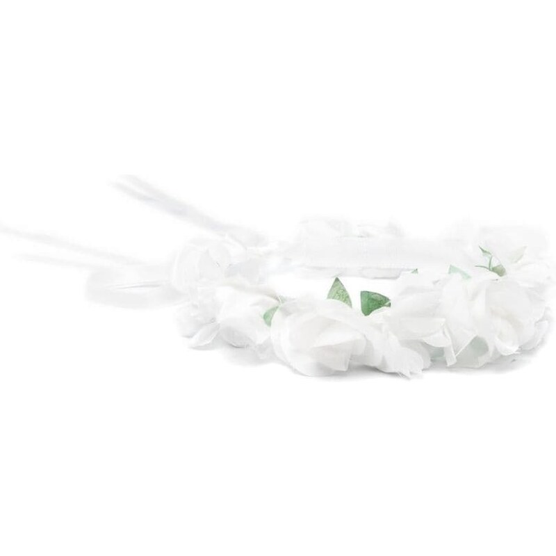 MONNALISA KIDS Coroncina bianca floreale seta