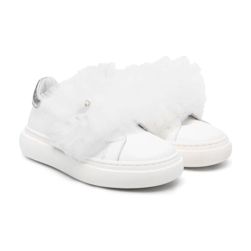 MONNALISA KIDS Sneakers bianche con tulle