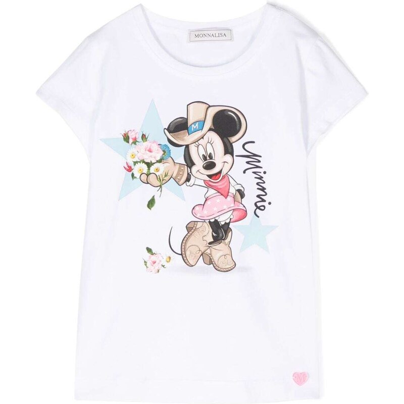 MONNALISA KIDS T-shirt bianca stampa Minnie
