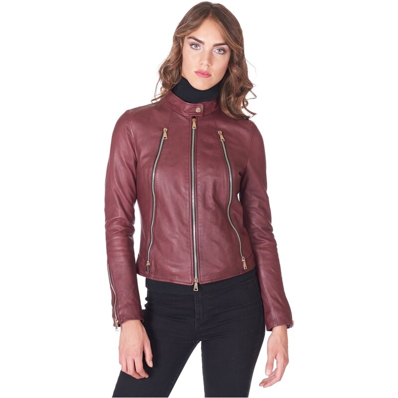 Hiseng Giacca Pelle Donna in Ecopelle, Nera PU Giacca Ecopelle Donna