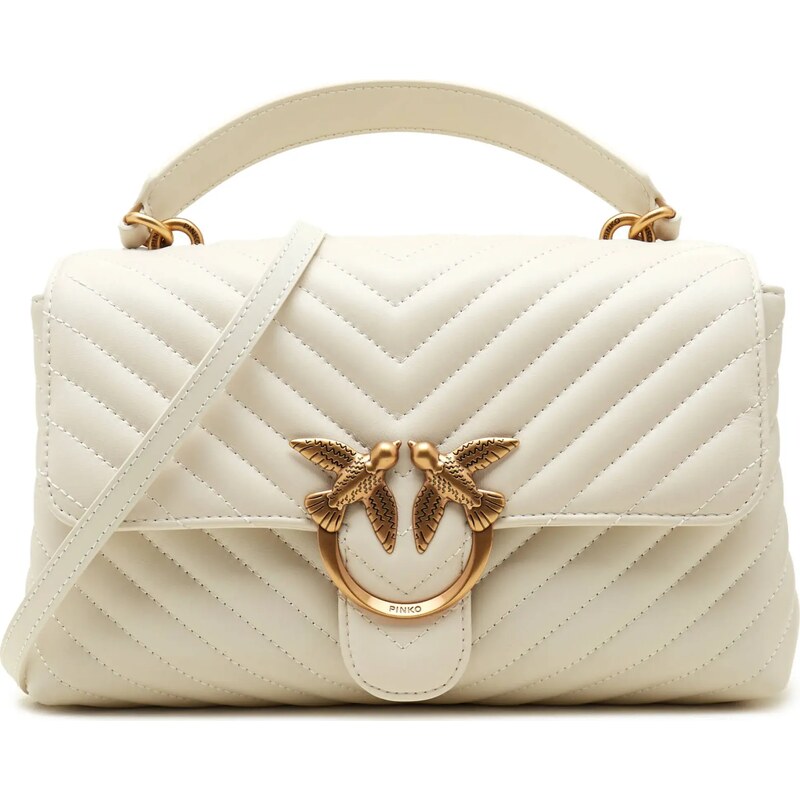Pinko borsa a tracolla Triplet in pelle antracite oro
