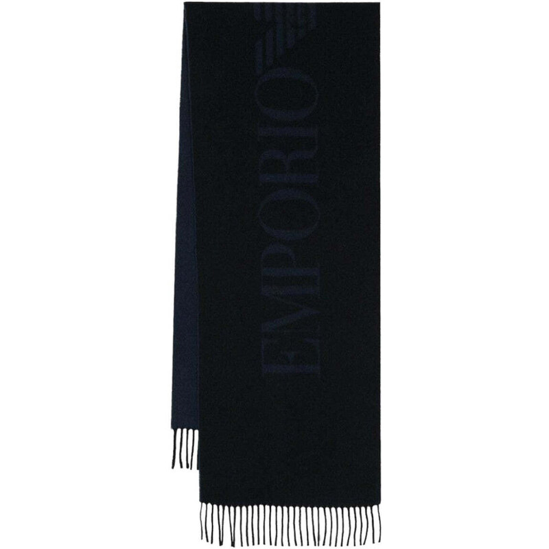 Emporio Armani Sciarpa in lana con logo