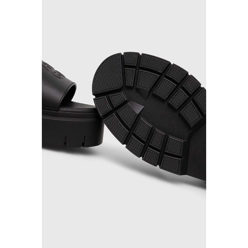 HUGO sandali in pelle KrisSandal donna colore nero 50513525