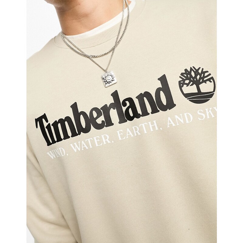 Timberland - YC Archive - Felpa color pietra con logo-Neutro