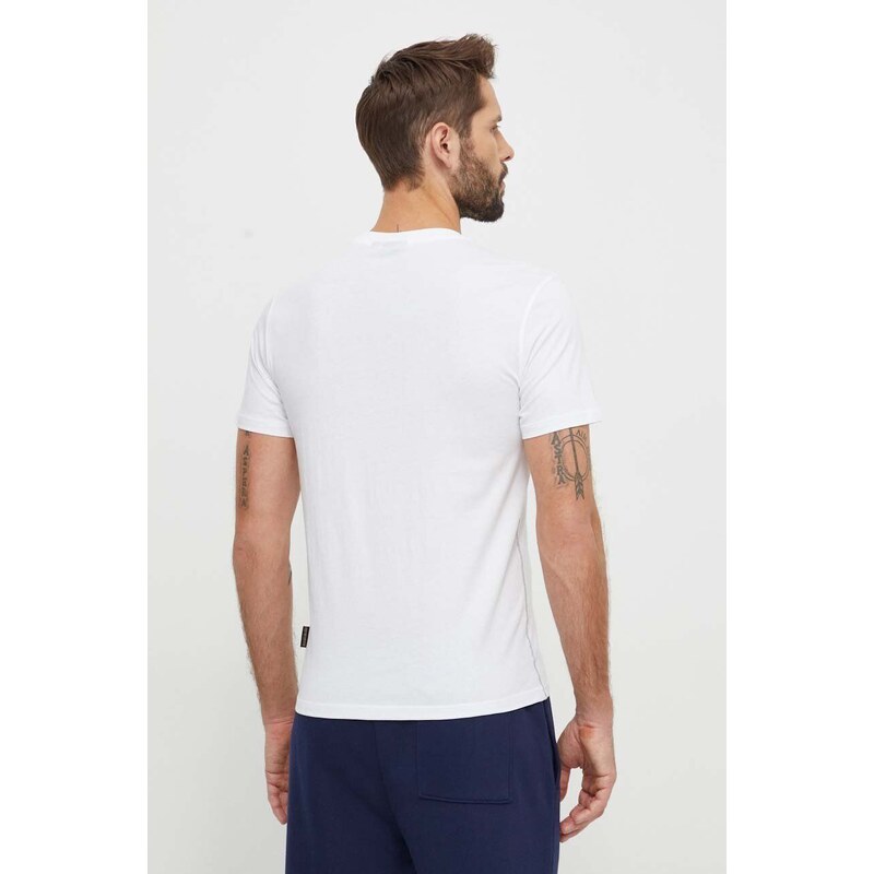 Napapijri t-shirt in cotone uomo colore bianco