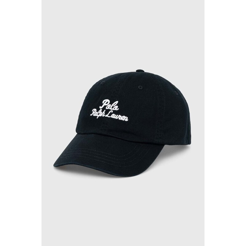 Polo Ralph Lauren berretto da baseball in cotone colore nero