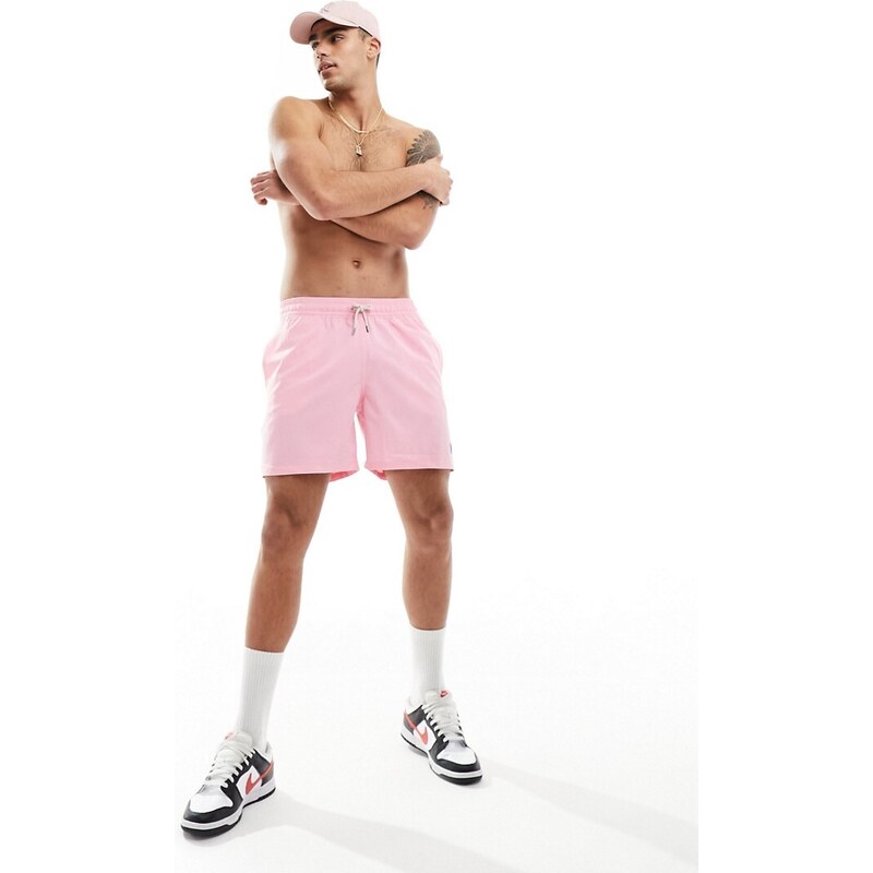 Polo Ralph Lauren - Traveler Icon - Pantaloncini da bagno rosa con logo