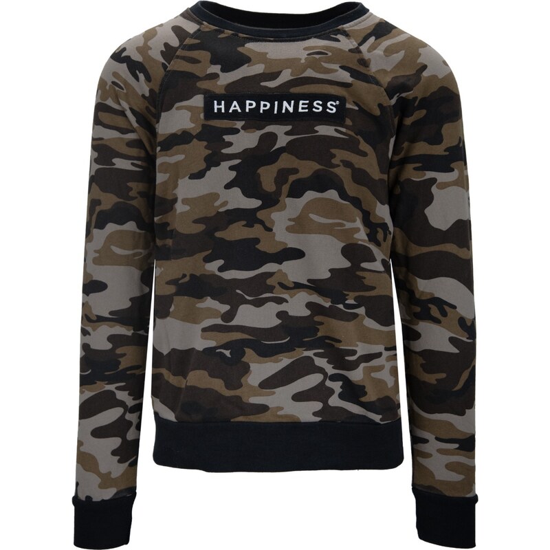 HAPPINESS S8/0123 Sweatshirt-S Camouflage Cotone