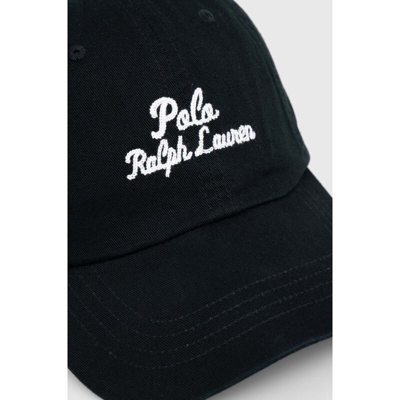 Polo Ralph Lauren berretto da baseball in cotone colore nero