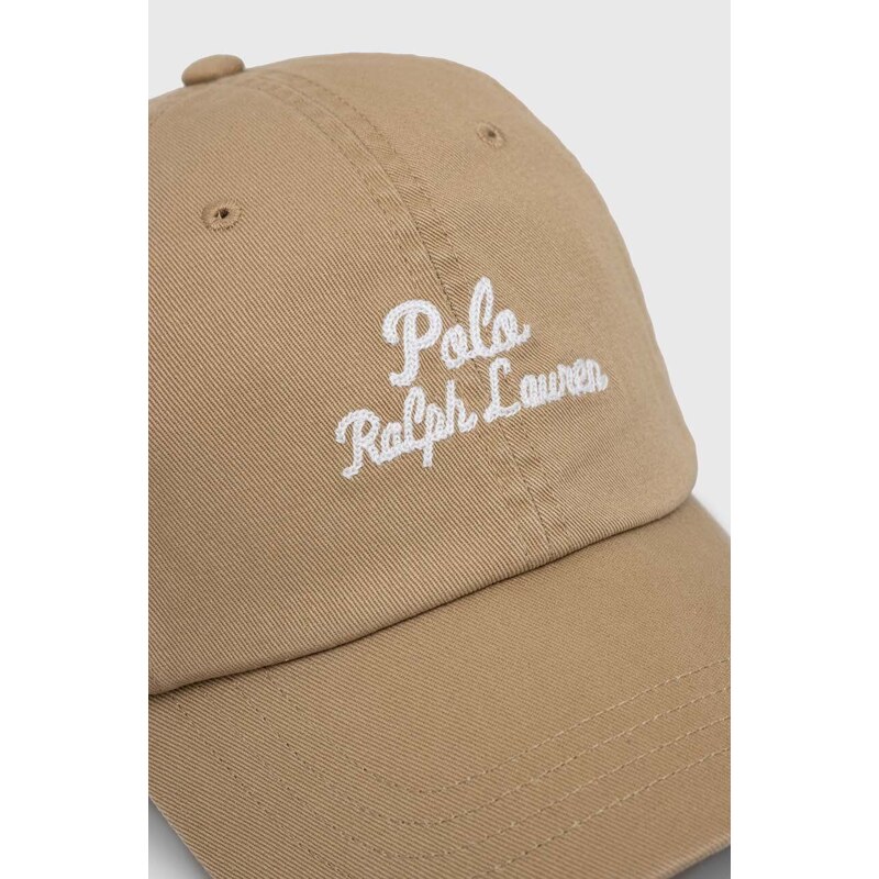 Polo Ralph Lauren berretto da baseball in cotone colore beige
