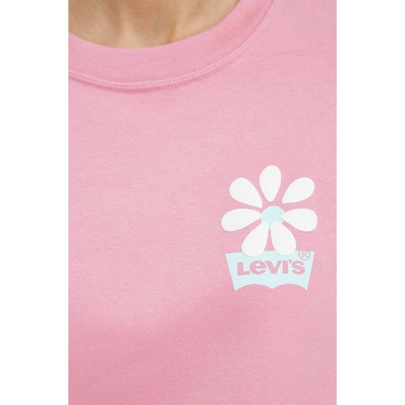 Levi's felpa in cotone donna colore rosa