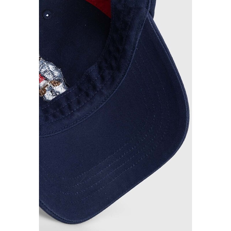 Polo Ralph Lauren berretto da baseball in cotone colore blu navy con applicazione