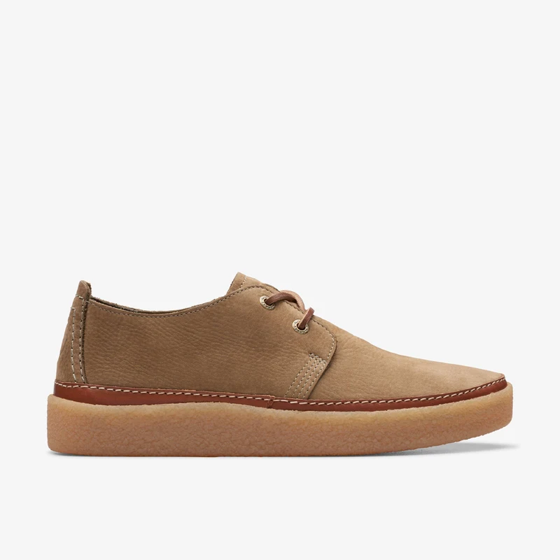 Clarks Batcombetiegtx - Uomo Scarpe Stringate Tan Leather 45