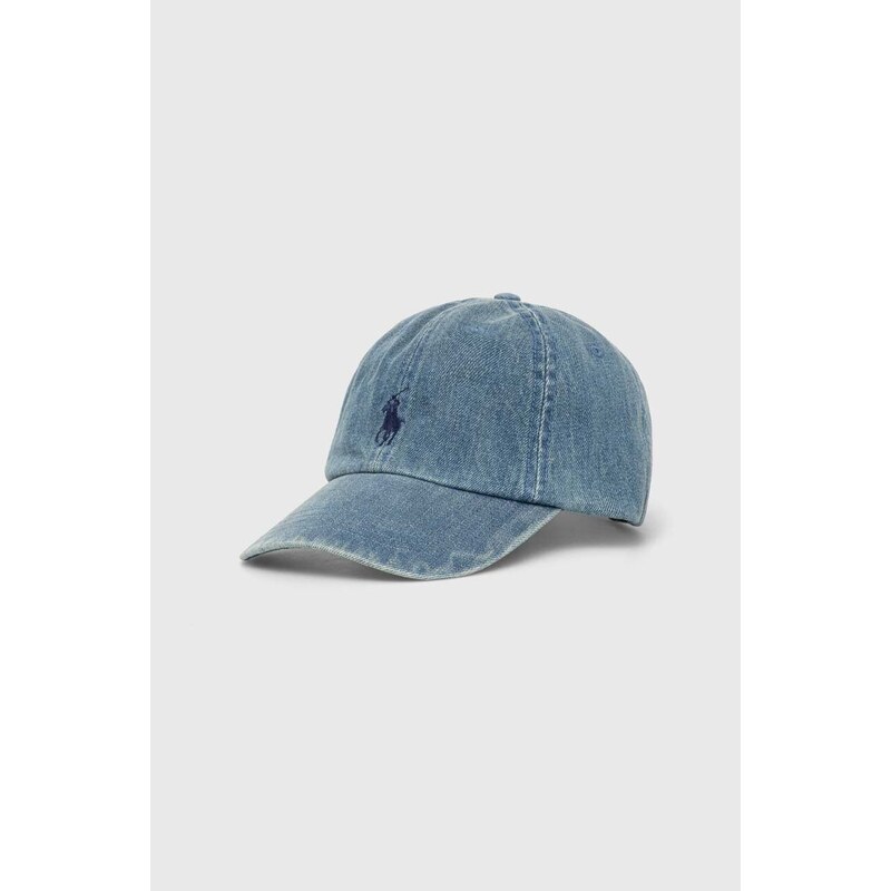 Polo Ralph Lauren cappelo con visiera jeans colore blu