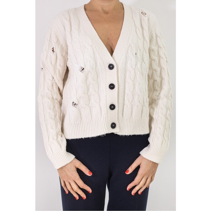 GRIFONI Cardigan Con Rotture