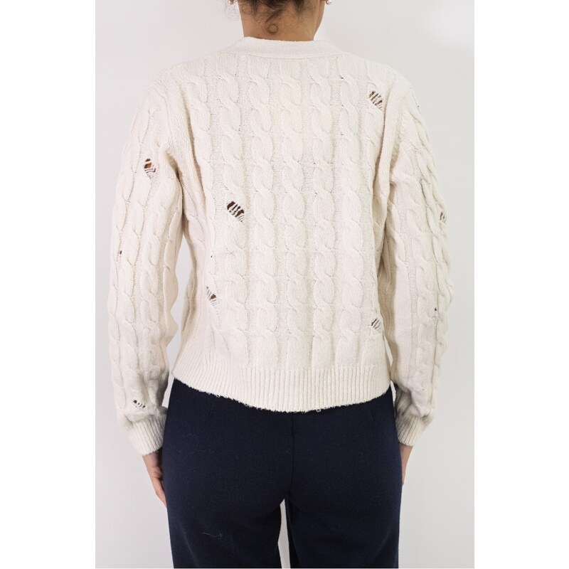 GRIFONI Cardigan Con Rotture