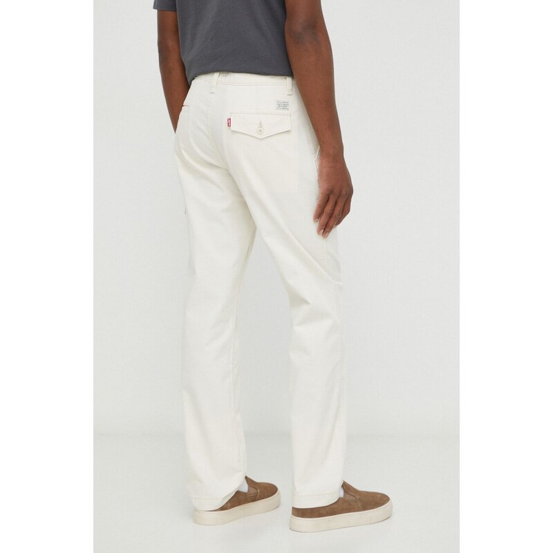 Levi's pantaloni in cotone colore beige