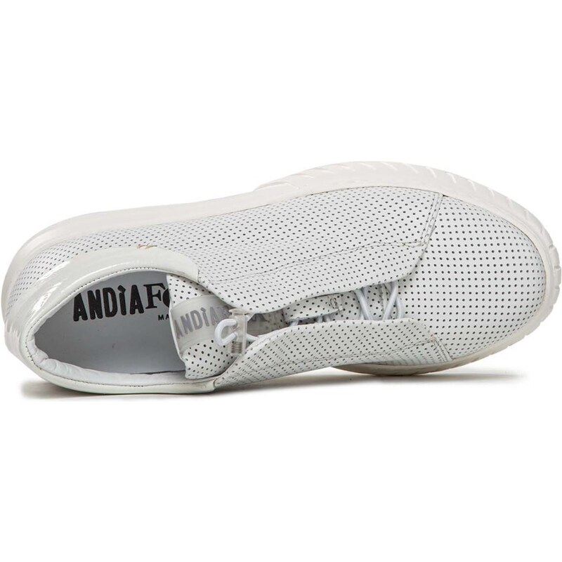 AndìaFora sneakers LIBI in pelle forata bianca