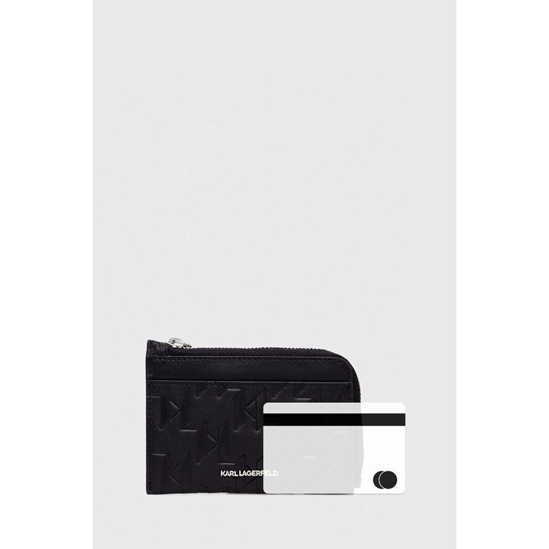 Karl Lagerfeld portafoglio in pelle colore nero