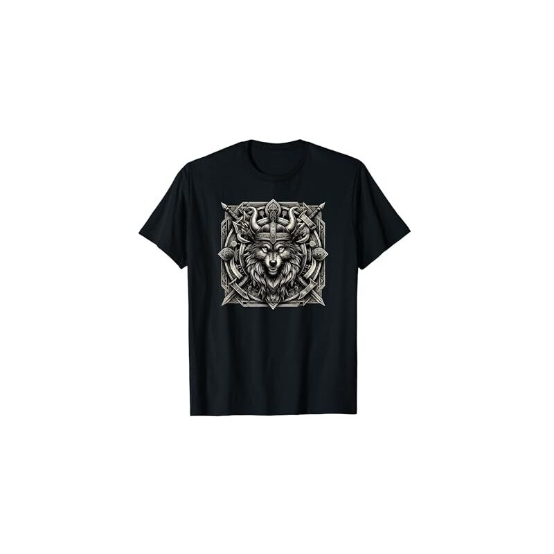 Maglietta Uomo Neverless Lupo Fenrir - Mitologia Nordica, Odino, Streetstyle - Nero XXL