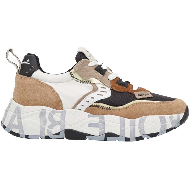 VOILE BLANCHE - Sneakers Donna Light Brown/black/dove