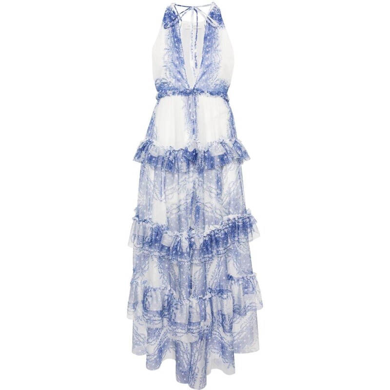 PHILOSOPHY DONNA Abito lungo blu in tulle