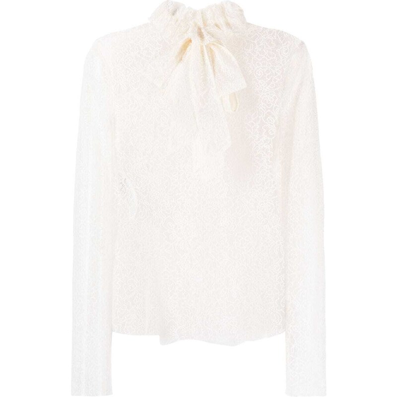 PHILOSOPHY DONNA Camicia bianca in pizzo floreale