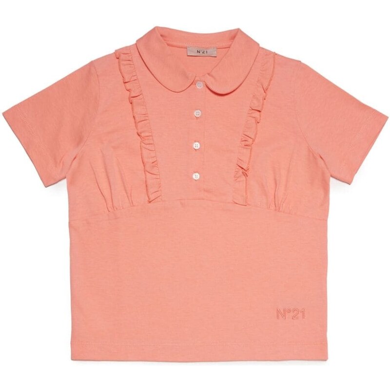 N21 KIDS T-shirt arancione con volant