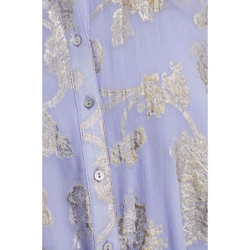 Bruuns Bazaar camicia donna colore violetto